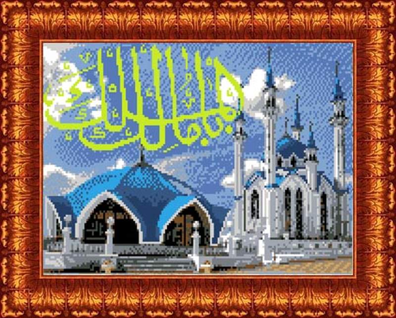  Мечеть Кул Шариф.Канва с нанесенным рисунком для вышивки крестом 23х30 см